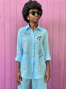 Camisa Oliva Azul