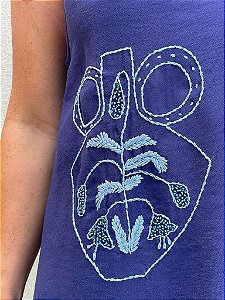 Vestido Beth Vasos Azul