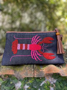 Bolsa Clutch jeans  Lagosta