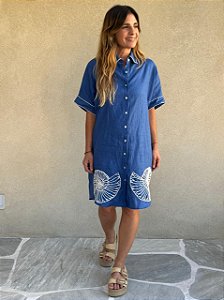 Chemise Nina Conchas Azul
