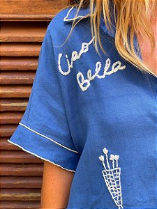 Chemise Ciao Bella azul