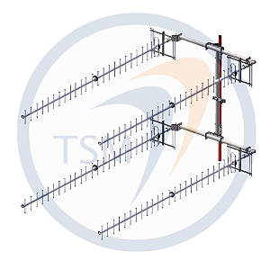 ANTENA YAGI QUADRUPLA 415 - 450 MHz 23 dBi 27 ELEMENTOS 4Y43017-27SG