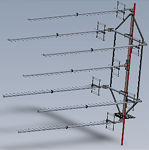 ANTENA YAGI SETUPLA 415 - 450 MHz 25dBi 27 ELEMENTOS 7Y43017-27SG