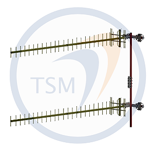 ANTENA YAGI DUPLA 360 - 400 MHz 17 dBi 27 ELEMENTOS 2Y38017-27SG