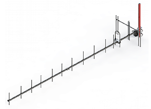 ANTENA YAGI 360 - 400 MHz 14 dBi 13 ELEMENTOS Y38014-13SG