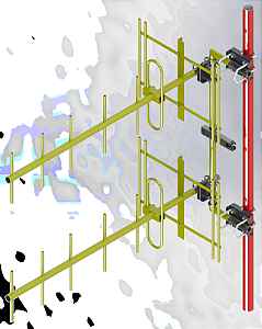 ANTENA YAGI DUPLA 360 - 400 MHz 11,5 dBi 07 ELEMENTOS 2Y38011-07SG