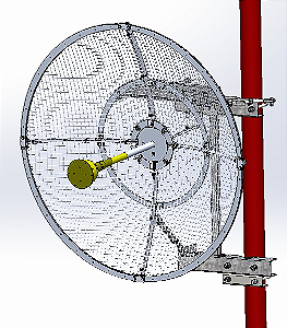 ANTENA  PARABOLICA VAZADA DUPLA POLARIZACAO 2000 - 2300 MHz 25,2 dBi 1,2M  PV215025X