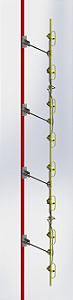 ANTENA ARRANJO COLINEAR DE DIPOLOS 440 - 470MHz 8,0 dBi AD46008-08