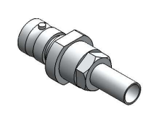 CONECTOR BNC 50 OHMS FÊMEA RETO CABO CRIMPAGEM RG/RGC-58 PINO MACHO LF-45