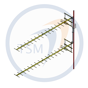 ANTENA YAGI DUPLA 244 - 262MHz 18dBi 17 ELEMENTOS 2Y25015-17SG