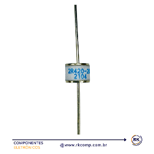 Centelhador a Gás - 2p-420v-20ka-6x8mm Lead-GTDA2RD8-420