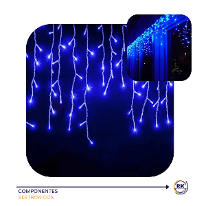 Cascata Azul 200 LED 8 funções