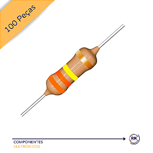 Resistor Filme Carbono 330k Cr25 1/4w 5% Kit 100 peças