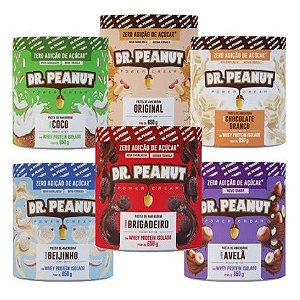 Pasta Dr Peanut com Whey Protein 600g - Escolha seu sabor