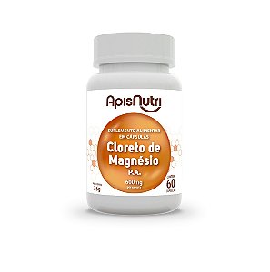 Cloreto de Magnésio 600mg 60 cápsulas - Apisnutri