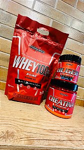 KIT INTEGRAL WHEY (900g) + CREATINA (300g) + PRÉ-TREINO (200g)