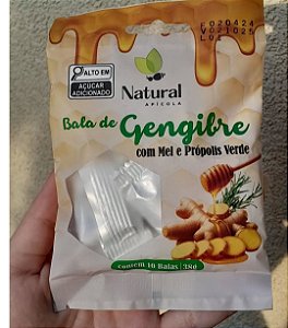 BALA DE GENGIBRE MEL E PROPOLIS - pacote 10 balas - NATURAL APICOLA