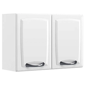 Armário Aéreo Itatiaia Aço 2 Portas Florença Branco Neve