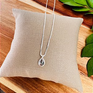Colar Ponto De Luz Gota
