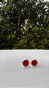 Brinco Ponto De Luz Embutido Vermelho