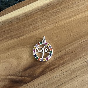 Pingente Medalha Fé e Coração