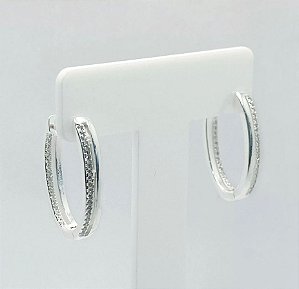 Argola Oval Duas Fileiras