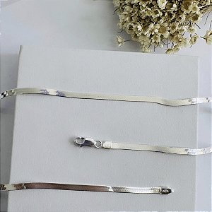 Pulseira lisa laminada 3mm