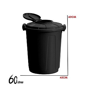 Lixeira 60L com Tampa Hermética - Anti Odor, Cozinha/Comércio