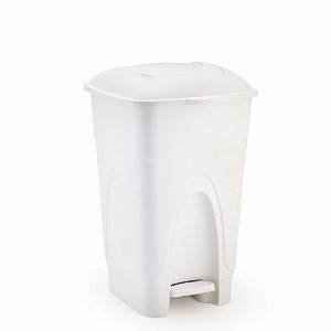 Lixeira Cozinha/Banheiro 30L com Pedal Branca