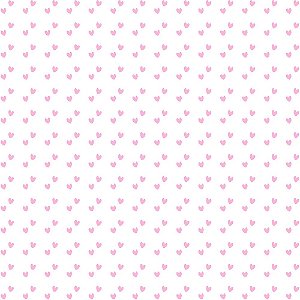 Tecido Tricoline Mini Corações Rosa Bebê - Fabricart - 50 x 150 cm