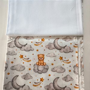 KIT 154 - 2 PEÇAS - ( COM FUSTÃO) - CADA PEÇA MEDE 35 CM X 150 CM