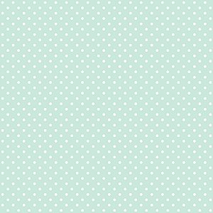 Tecido Tricoline Poá Fundo Verde Claro - Peripan - 50 x 150 cm