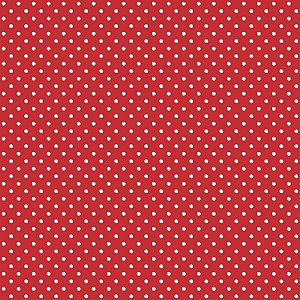 Tecido Tricoline Poá Fundo Vermelho - Peripan - 50 x 150 cm