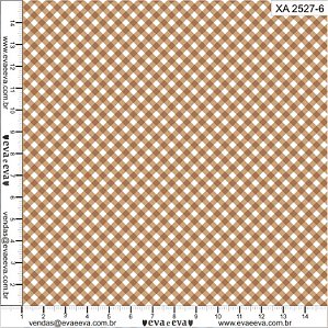 Tecido Tricoline Mini Xadrez Diagonal Bege - Eva e Eva - 50 x 150 cm