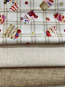KIT 422 - 3 PEÇAS - (Com Linho) - CADA PEÇA MEDE 15 CM X 150 CM