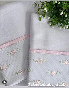 Tecido Fralda Simples Quadriculada - Valletex - 100 cm x 70 cm (largura)