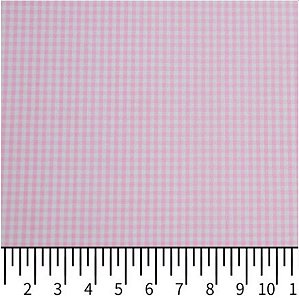 Tecido Tricoline - Xadrez (1,5 mm) Fio Tinto Don Juan Rosa Barbie  - Tecidos Caldeira - 50 x 150 cm