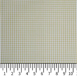 Tecido Tricoline - Xadrez (1,5 mm) Fio Tinto Don Juan Bege  - Tecidos Caldeira - 50 x 150 cm