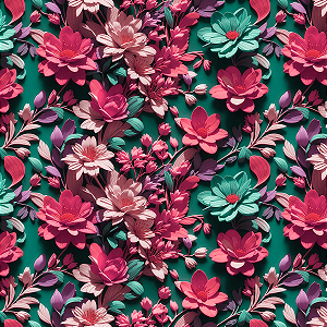 Tecido Tricoline Micro Floral fundo Rosa - Peripan - 50 x 150 cm