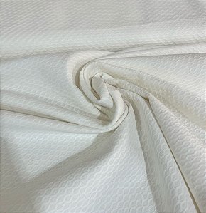Tecido Piquet Colméia Grande Off White (Favo Grande) - Artesanalle  - 50 x 140 cm