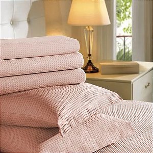 Piquet Favo Portugal Rosa Claro (Quadradinho) - Ibirapuera - 50 x 140 cm