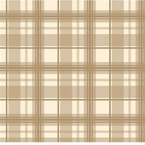 Tecido Tricoline Xadrez Bege Doce Páscoa - Peripan - 50 x 150 cm