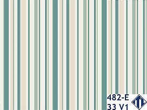 Tecido Tricoline Listrado Verde e Bege - Ibirapuera - 50 x 150 cm