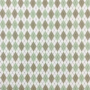 Tecido Tricoline Geométrico Verde - Tecidos Caldeira - 50 x 150 cm