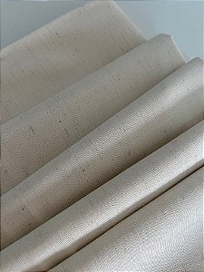 Tecido CAMBRAIA DE ALGODÃO COM  LINHO (Crú)- Ibirapuera - 50 x 150 cm