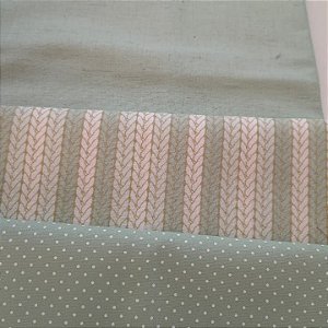 KIT 24 - 3 PEÇAS - (Com Linho Menta) - CADA PEÇA MEDE 15 CM X 150 CM