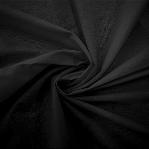 Tecido Tricoline Liso Preto - Peripan - 50 x 150 cm