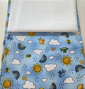 KIT 105 - 2 PEÇAS - (COM PERCAL) - CADA PEÇA MEDE 35 CM X 150 CM