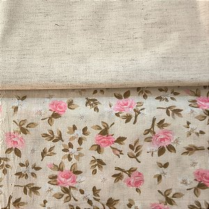 KIT 105 - 2 PEÇAS - (Com Linho ) - CADA PEÇA MEDE 25 CM X 150 CM