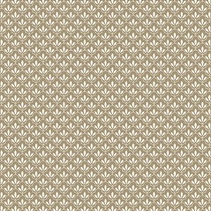Tecido Tricoline Flor-de-Lis fundo Bege Escuro (camurça)  - Peripan - 50 x 150 cm